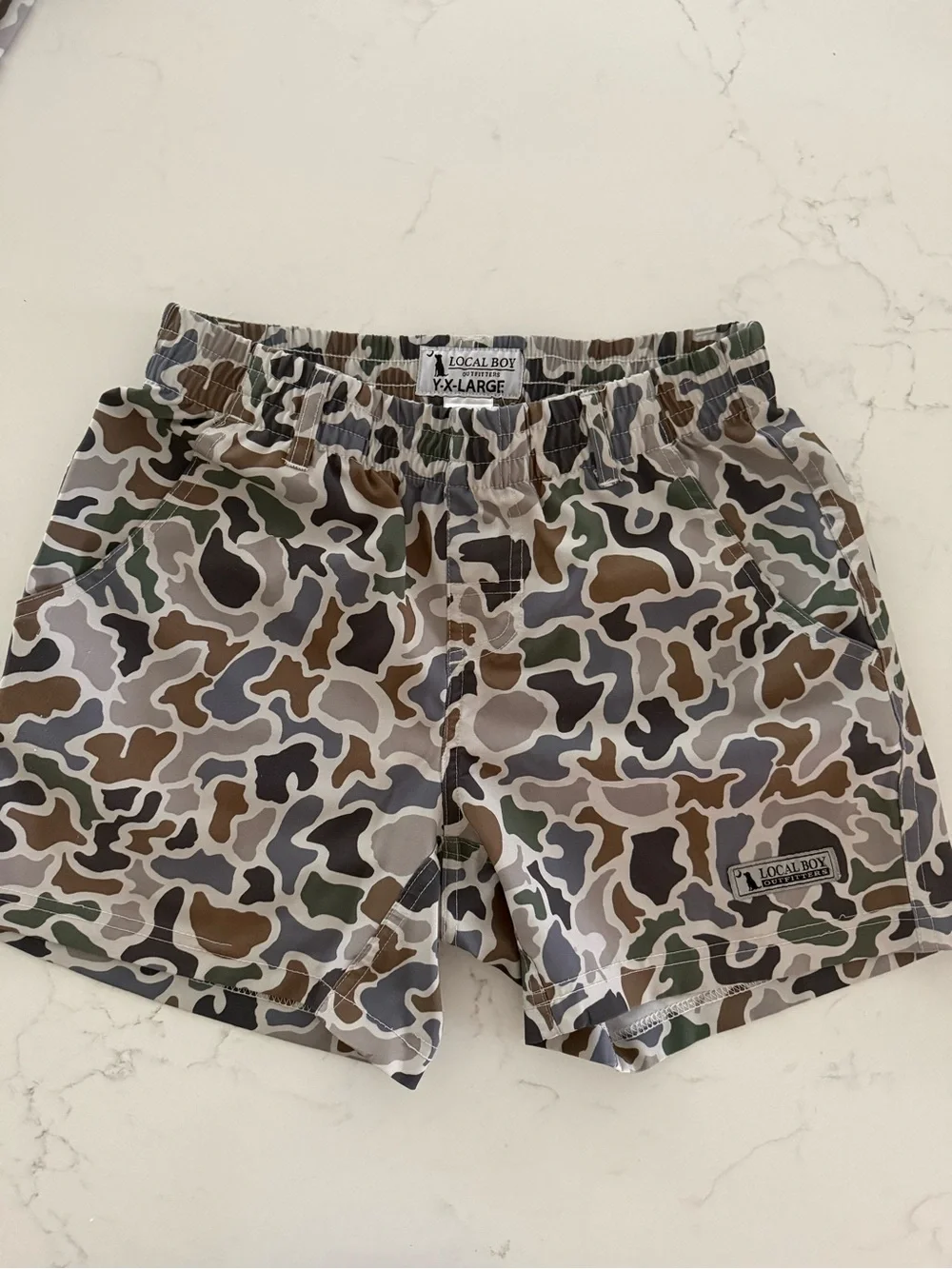 Local Boy Kids' Camo Shorts - Green/Brown/Gray
